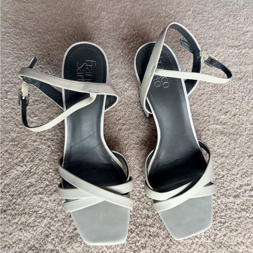 Franco Sarto Women's Cream Strappy Sandals